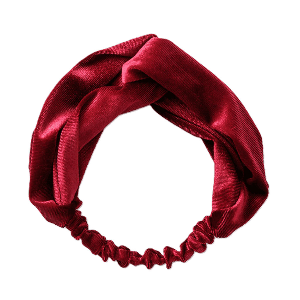 Bandeau Croisé Velours Rouge - Univers Cheveux